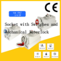Socket with Switches and Mechanical Interlock IP67