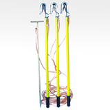 high voltage portable earth rod and wire
