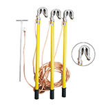 high voltage earth rod with wire and earth pin