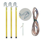 high voltage portable ground rod and earthing wire